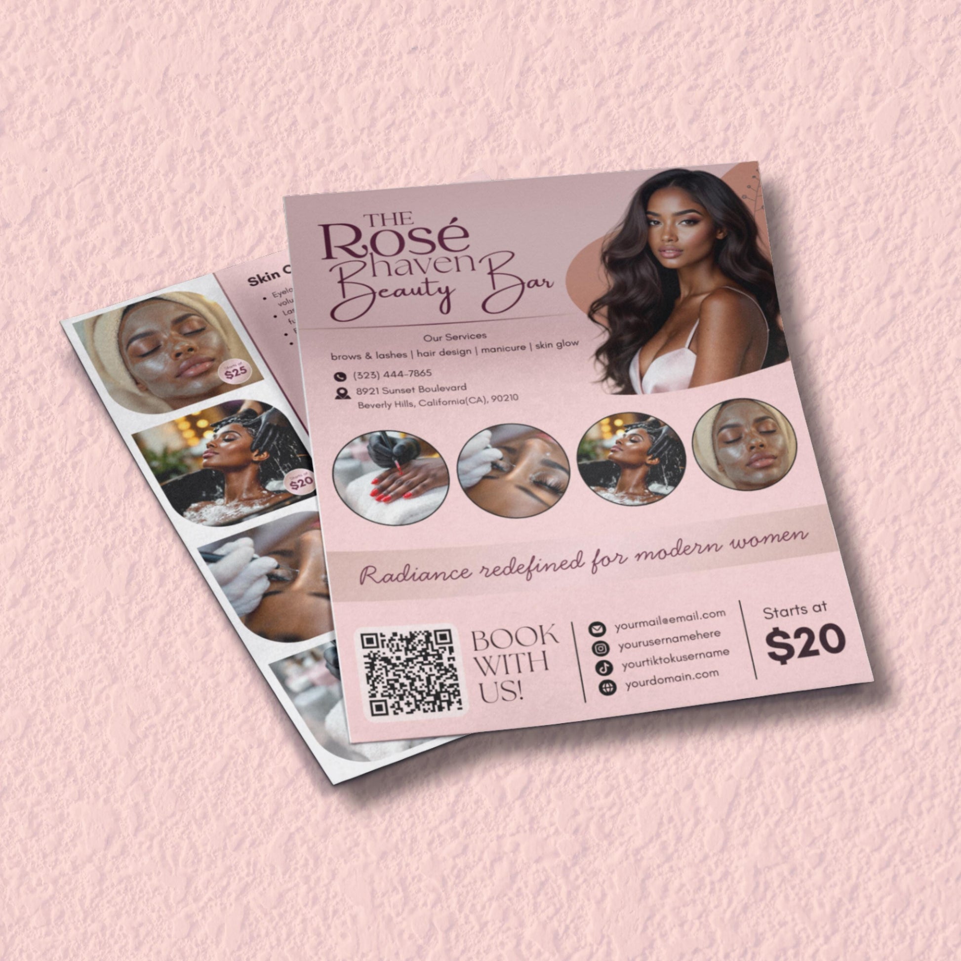 Beauty salon flyer
Spa price list template
Hair salon service menu
Lash tech flyer template
Nail salon price list
Esthetician flyer template
Salon price sheet
Hair stylist flyer
Modern salon flyer
Service menu template
Editable beauty salon flyer template, 2 page price list for spa, hair, nails, and lash services
Modern Canva beauty service menu template for hairstylist, lash tech, nail artist, and esthetician
Printable and digital beauty salon flyer design with customizable text and photos