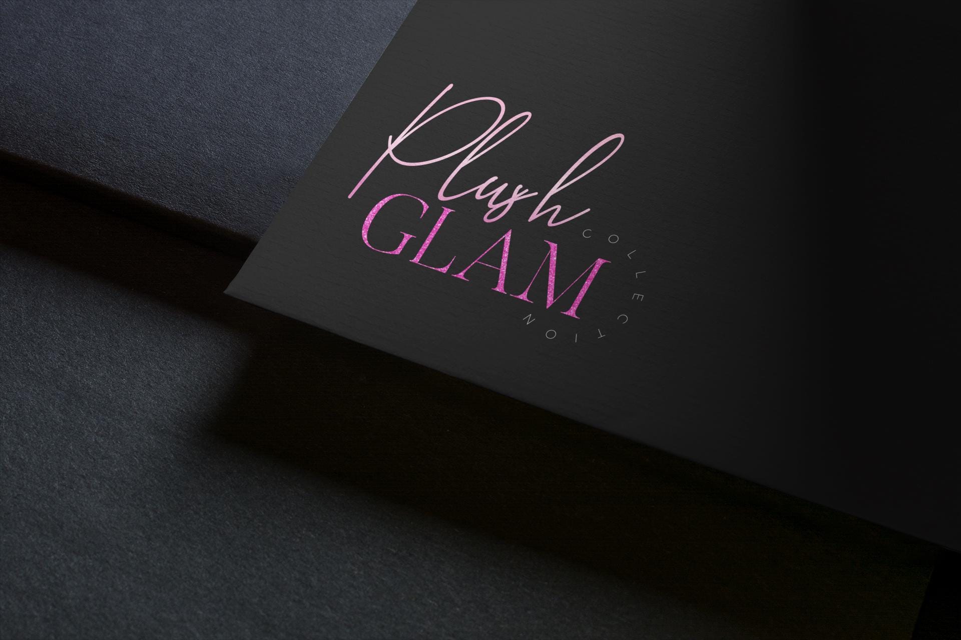 Editable Logo Template Corjl, Pink Glam Business Logo Design, Modern Luxury Brand Logo, Customizable Logo Set for Small Business Owners