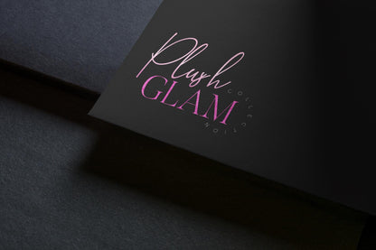 Editable Logo Template Corjl, Pink Glam Business Logo Design, Modern Luxury Brand Logo, Customizable Logo Set for Small Business Owners