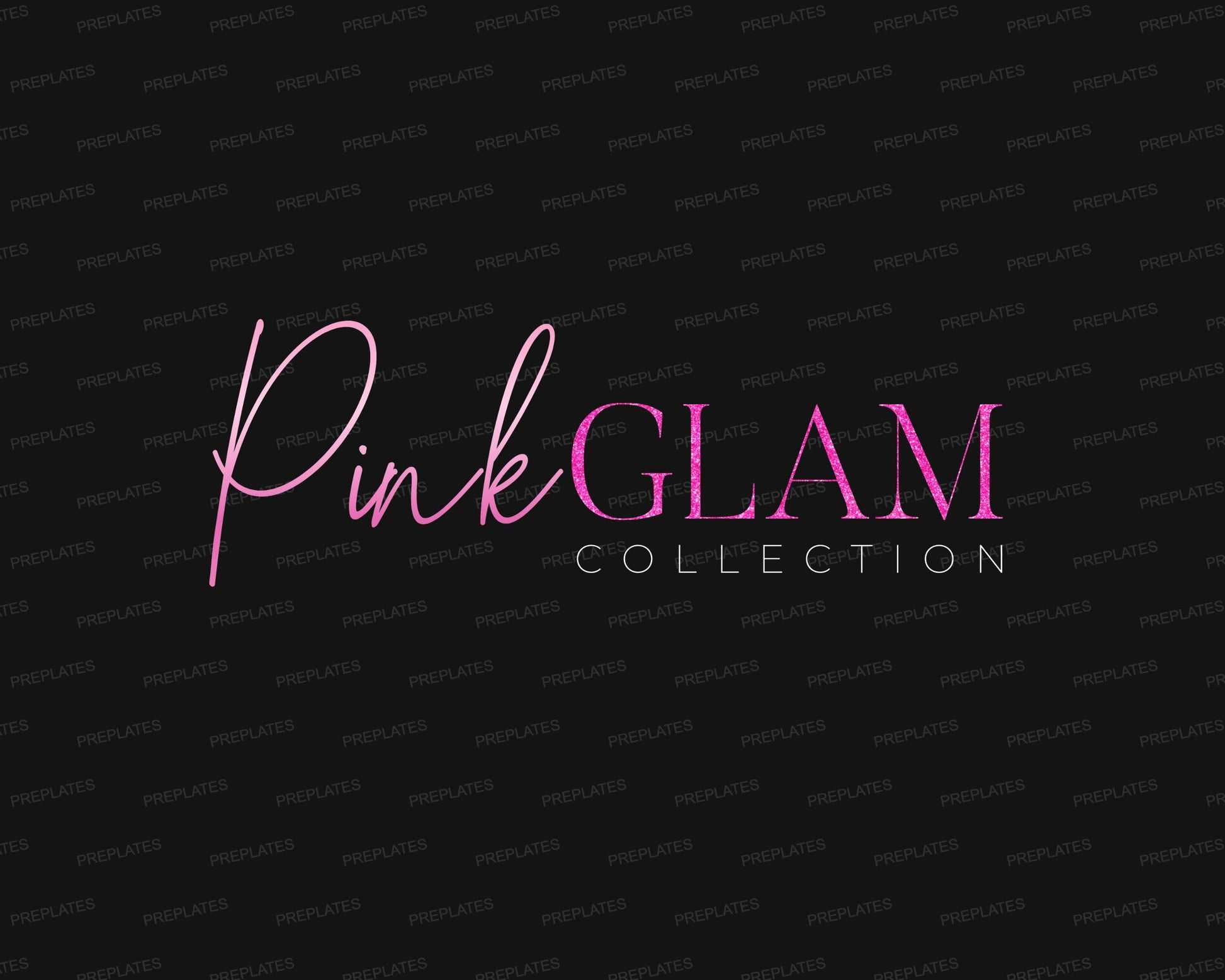 Editable Logo Template Corjl, Pink Glam Business Logo Design, Modern Luxury Brand Logo, Customizable Logo Set for Small Business Owners