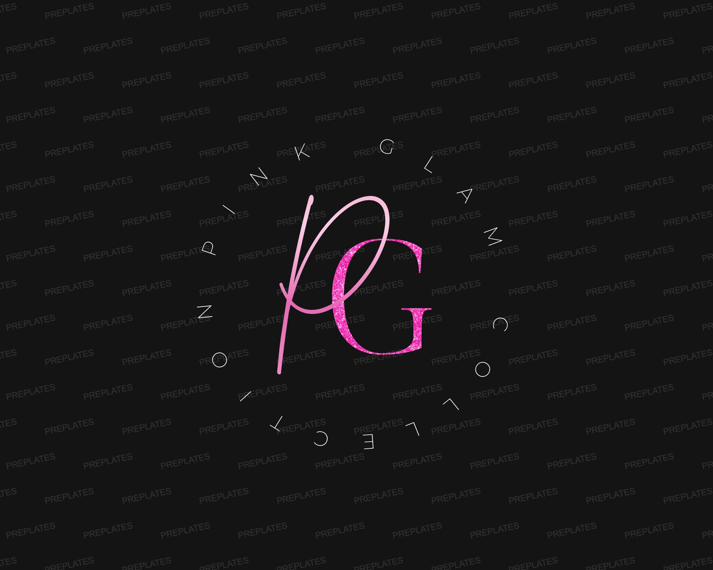 editable logo template corjl, pink glam business logo design, modern luxury brand logo, customizable logo set for small business owners