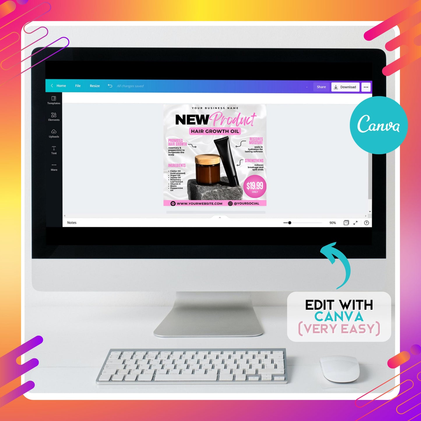 editable canva hair growth oil flyer template for beauty product marketing.
natural haircare flyer design with ingredients and benefits listed.
cosmetic product flyer template for small businesses and beauty brands.
editable canva flyer for hair growth oil promotion and sales.
haircare marketing flyer highlighting product features and price.