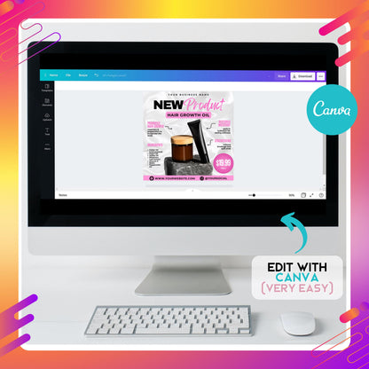 Editable Canva hair growth oil flyer template for beauty product marketing.
Natural haircare flyer design with ingredients and benefits listed.
Cosmetic product flyer template for small businesses and beauty brands.
Editable Canva flyer for hair growth oil promotion and sales.
Haircare marketing flyer highlighting product features and price.