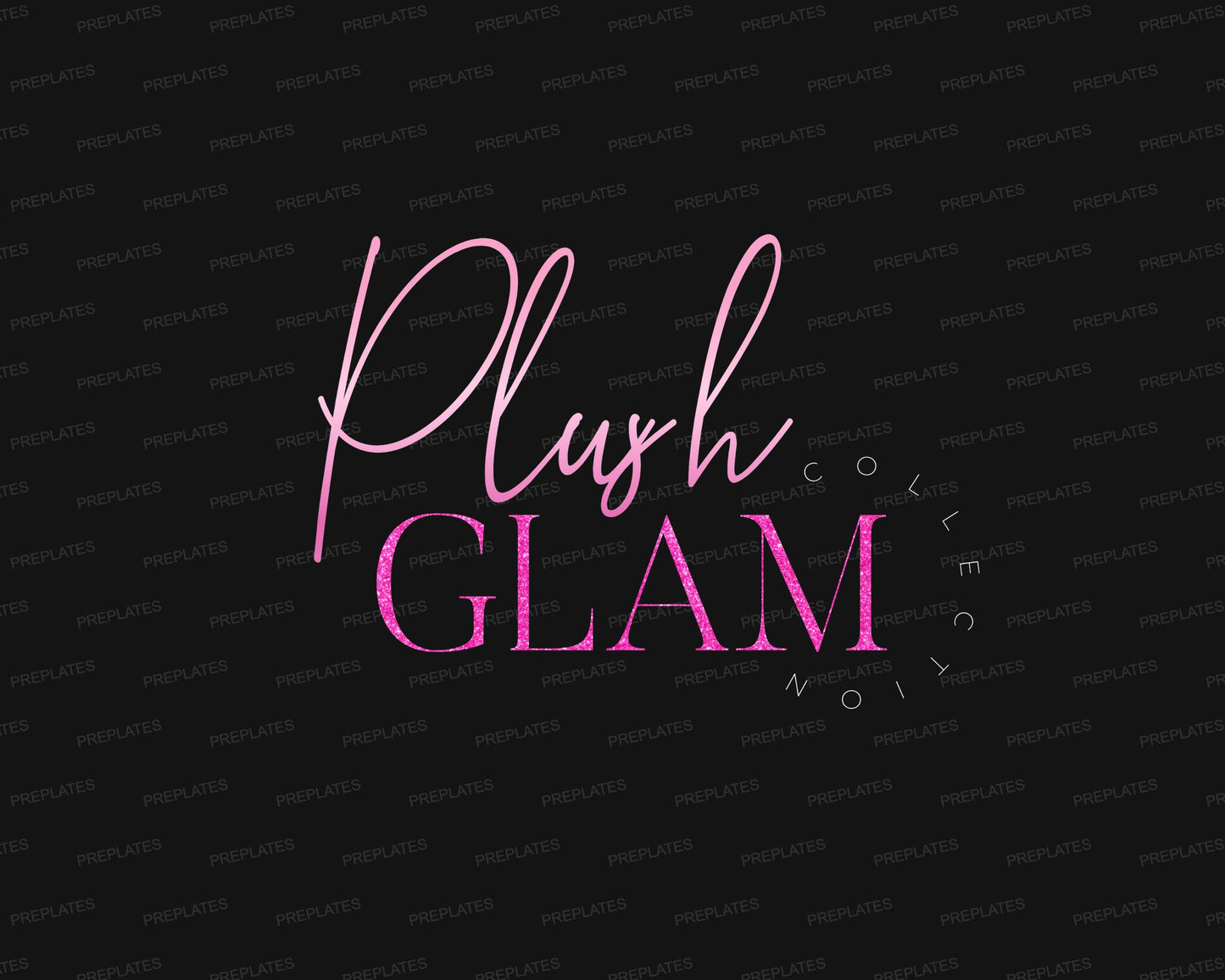 editable logo template corjl, pink glam business logo design, modern luxury brand logo, customizable logo set for small business owners