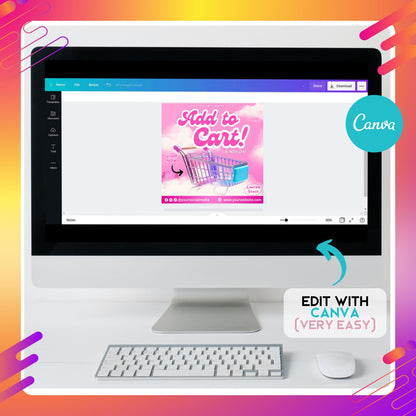 Editable Add to Cart flyer template in pink, Canva design for boutique sales and shop promotions
Online store sale flyer template with shopping cart graphic, customizable Canva marketing design
Shop now promotional flyer for boutiques and small businesses, editable Canva template
Pink add to cart flyer template for online shop promotions, editable social media post design
Editable Canva flyer for boutique marketing, digital template for sales and retail store promotions