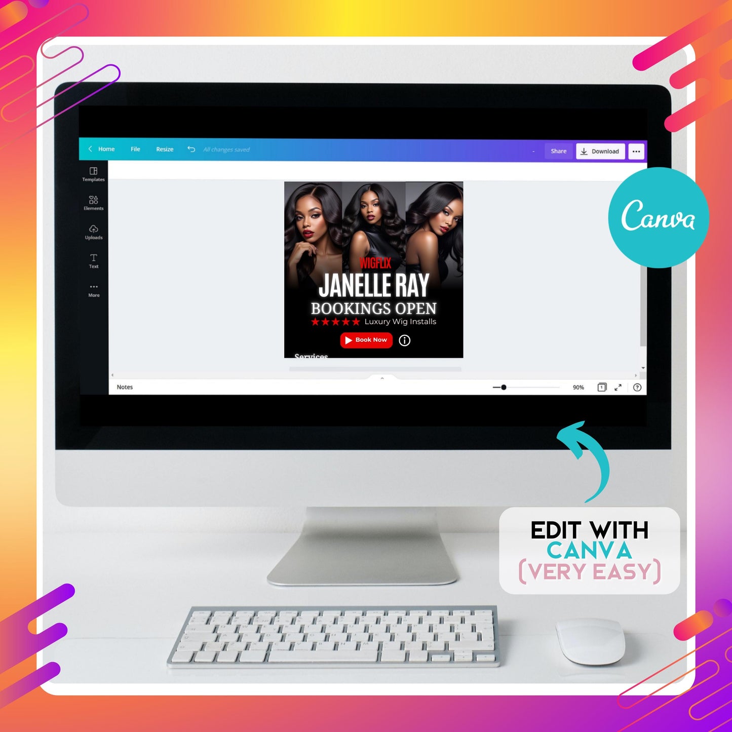 editable canva wig stylist booking card template with qr code for easy appointments
modern luxury wig business card template for hairstylists and beauty entrepreneurs
editable canva booking card for wig installs and salon services with qr code
professional hairstylist booking card design for beauty business promotion
luxury black and red wig stylist business card with services and qr code