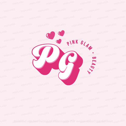 Retro Beauty Logo Set: Salon, Lash & Hair Boutique Branding, Editable Corjl Template