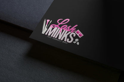 Lash Logo Template, Lash Tech Logo, Glitter Lash Business Logo, Mink Lash Logo Design, Editable Beauty Salon Logo, Glam Logo