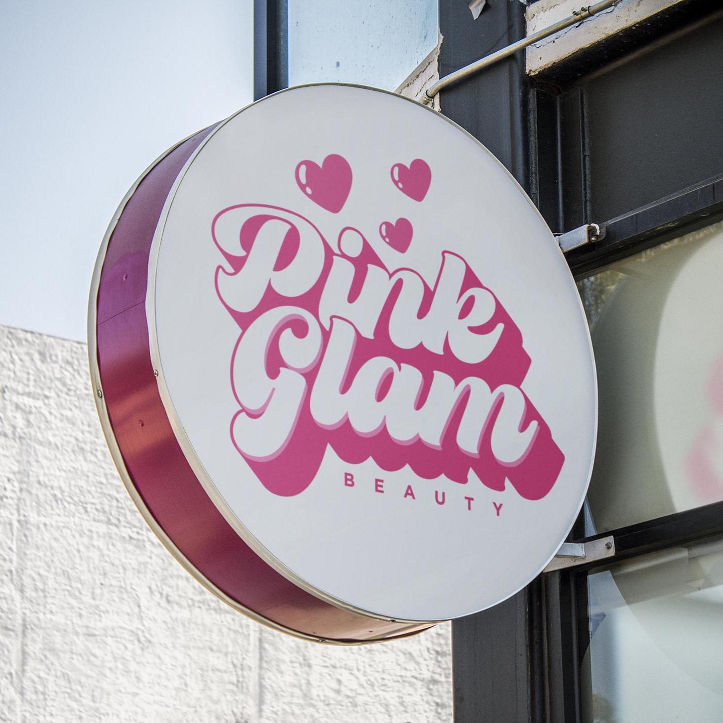 retro beauty logo set: salon, lash & hair boutique branding, editable corjl template