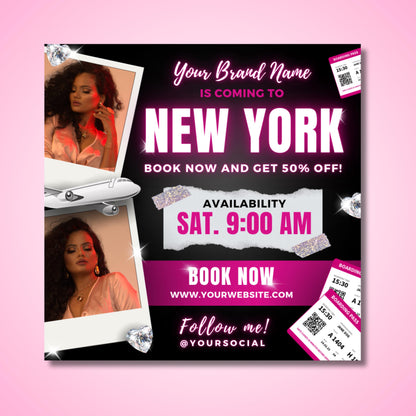 Beauty Business Travel Flyer for Salon Owners and Freelancers