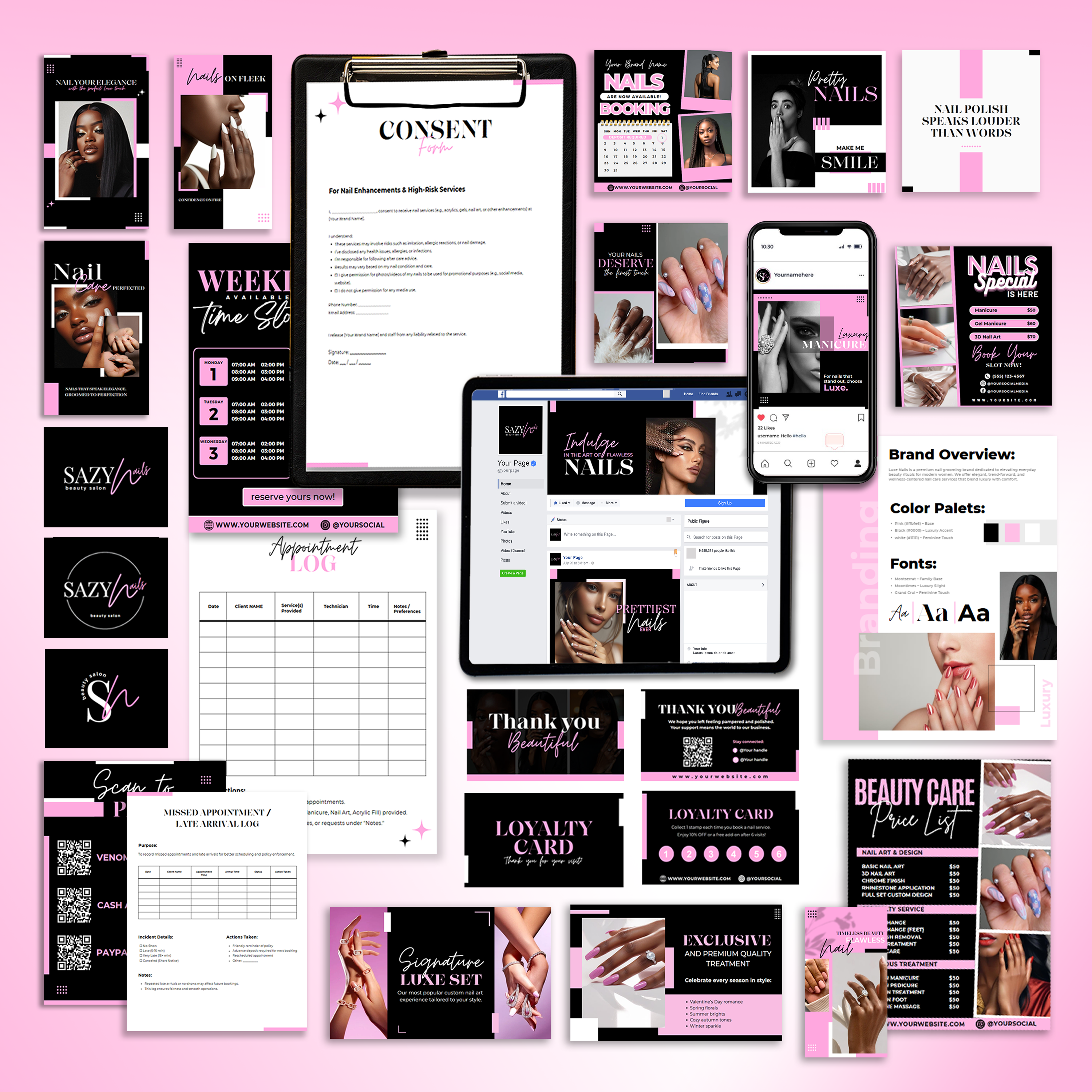 Ultimate Nail Business Template Bundle